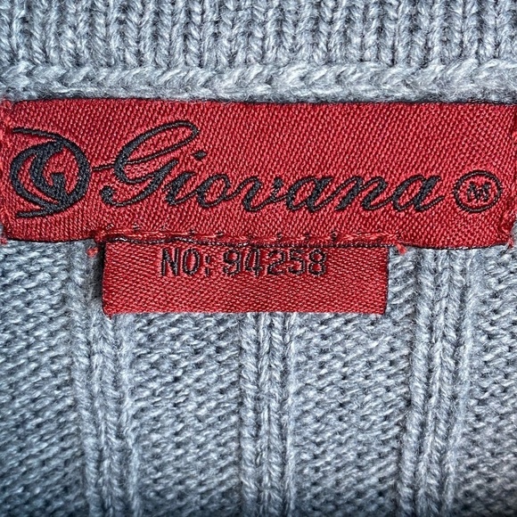 Giovana Women's Gray Long Sleeve Eye Like‎ Patterned Mini Sweater Dress Medium - Picture 2 of 16